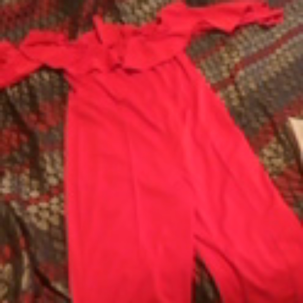 Red jumpsuit